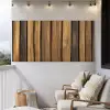 Hout - Planken - Natuurtinten Tuinposter op houten frame 2 cm dik xxl -sfeer1