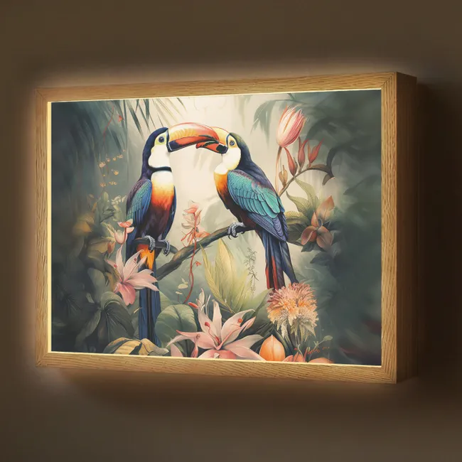Lightbox - Toucan - Birds - Flowers - Nature - Jungle
