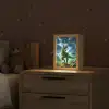 Dino - Jongens - Groen - Blauw - T-Rex Light Box met kabel (Kinderlampje) klein -sfeer1_kind