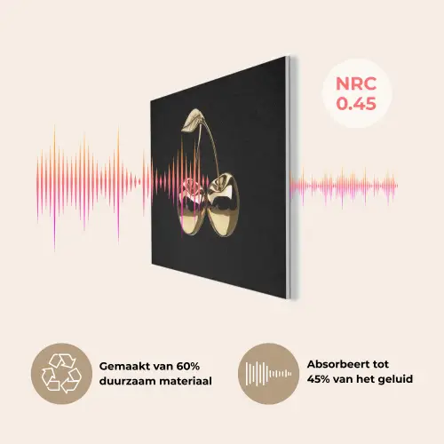 Kersen - Zwart - Goud - Chrome PET vilt klein -USP_NL