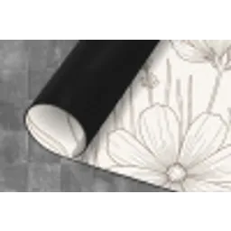 Minimalistisch - Modern - Bloemen - Beige Keukenloper - keukenmat middel -closeup