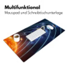 Ruimte - Zonnestelsel - Blauw Muismat XXL klein -ysfeer4_duits