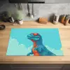 T-Rex - Blauw - Wolken - Zonnebril Inductie beschermer vinyl 3mm klein -sfeer5