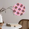 Disco - Bal - Patroon - Roze Wandcirkel behangsticker klein 186 -sfeer3