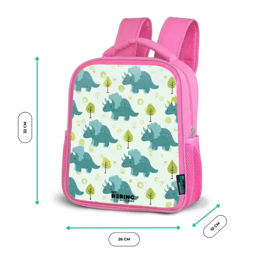 Dinos - Patroon - Natuur Kinderrugzak - Roze middel -productfoto_formaten