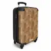 Lichtbruine houten planktextuur NBS - Handbagage koffer - Volwassenen Unisex middel -productfoto_3d