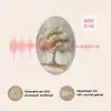Boom - Bladeren - Abstract - Wit Akoestische PET Vilt - Rond klein -USP_NL