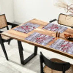 Bessen - Takken - Sneeuw - Winter - Kleurrijk Placemat vinyl groot -zzsfeer4_Kitchenyeah-website