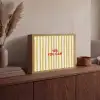 Strepen - Abstract - Yes you can - Rood Light Box met batterij (Wandlamp) middel -sfeer2