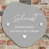 Effen lichtgrijs - Sierlijk Naambord Organisch middel -sfeer10