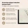 Wabi sabi - Plant - Beige Inductie beschermer vinyl 3mm middel -zzzzzzusp-haakje_FR