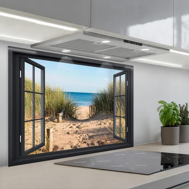 Spritzschutz Küche - Zugang zum Strand