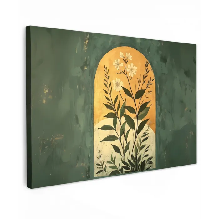 Plant - Bloemen - Wit Tuinposter op houten frame 2 cm dik klein -3d
