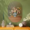 Neutral - Bloemen - Boeket - Vaas Wandcirkel Ovaal Glas middel -sfeer2