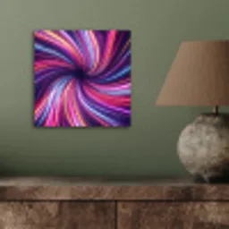 Abstract - Swirl - Futuristic - Neon aluminium wit klein -sfeer2