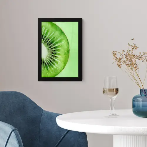 Kiwi - Groen - Fris fotolijst zwart zonder passe partout klein -sfeer4