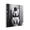 Pinguïn - Telefoon - Toilet - Zwart - Wit aluminium wit klein -3d