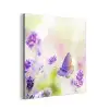 Lavendel - Vlinder - Bloemen aluminium wit klein -3d
