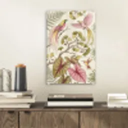 Vogels - Tropisch - Botanisch - Roze plexiglas 5mm klein -sfeer1