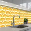 Patroon - Motief - Geel keuken achterwand 2 middel 871 -3d_schuin