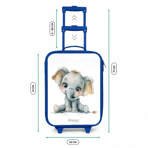Baby olifant Kinderkoffer - Blauw klein -productfoto_formaten