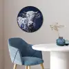 Koe - Delfts - Blauw - Artistiek Fotolijst rond zonder passe partout klein -sfeer2