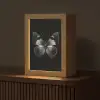 Vlinder - Grijs - Mysterieus Light Box met kabel (Tafellamp) klein -z3d_website