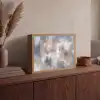 Penseelstreken - Schilderij - Beige Light Box met batterij (Wandlamp) middel -sfeer2