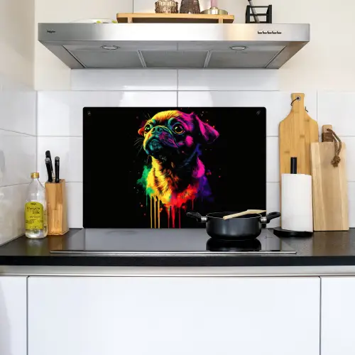 Puck - Hond - Verf - Kleuren Inductie beschemer met haakjes klein -sfeer2