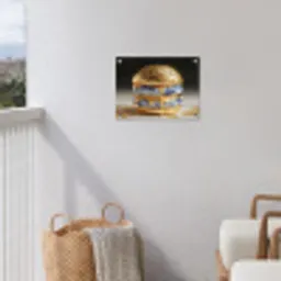 Delftsblauw - Goud - Burger tuinposter los doek klein -sfeer8