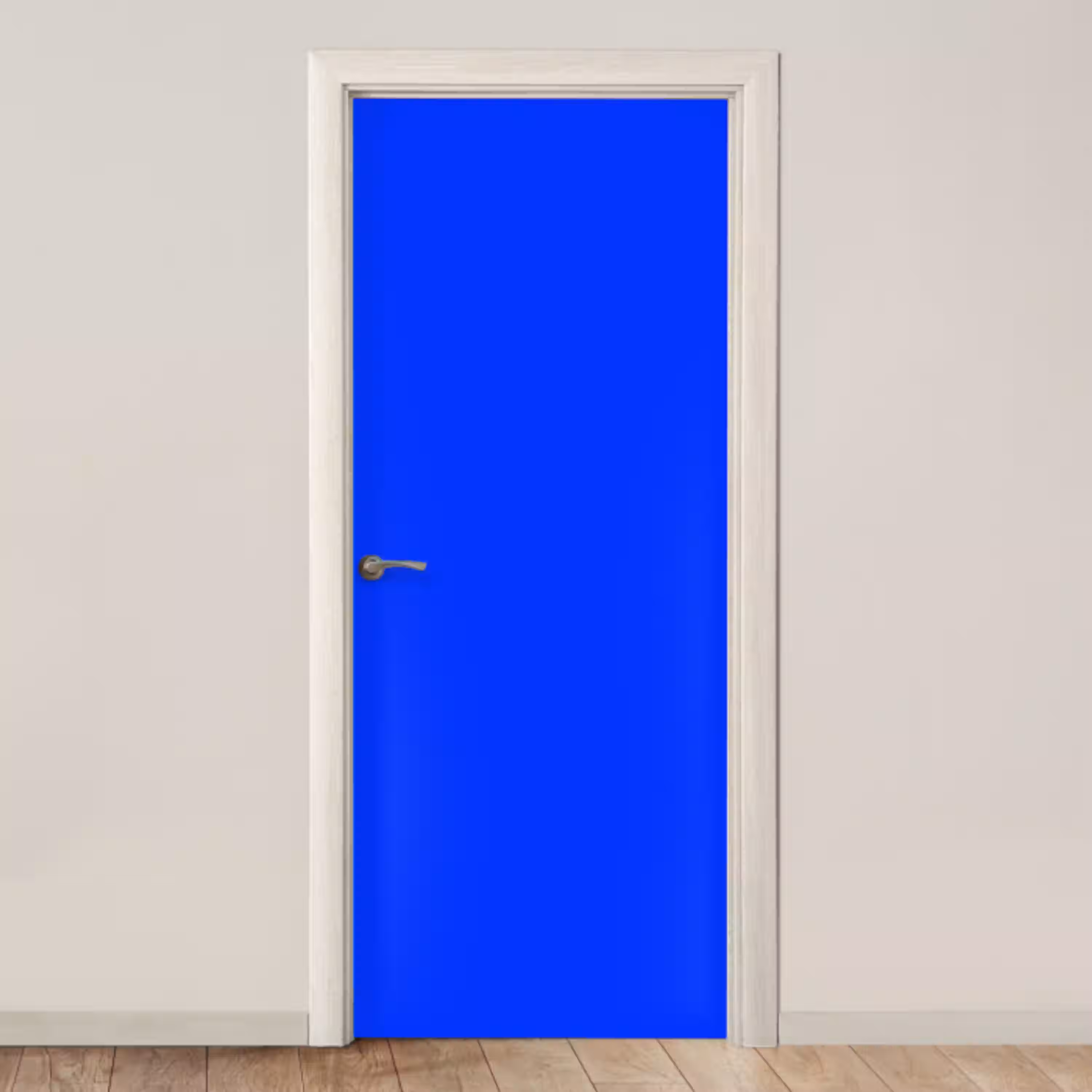 Electric - Blue - Blauw deurposter klein 289 -3d_beige