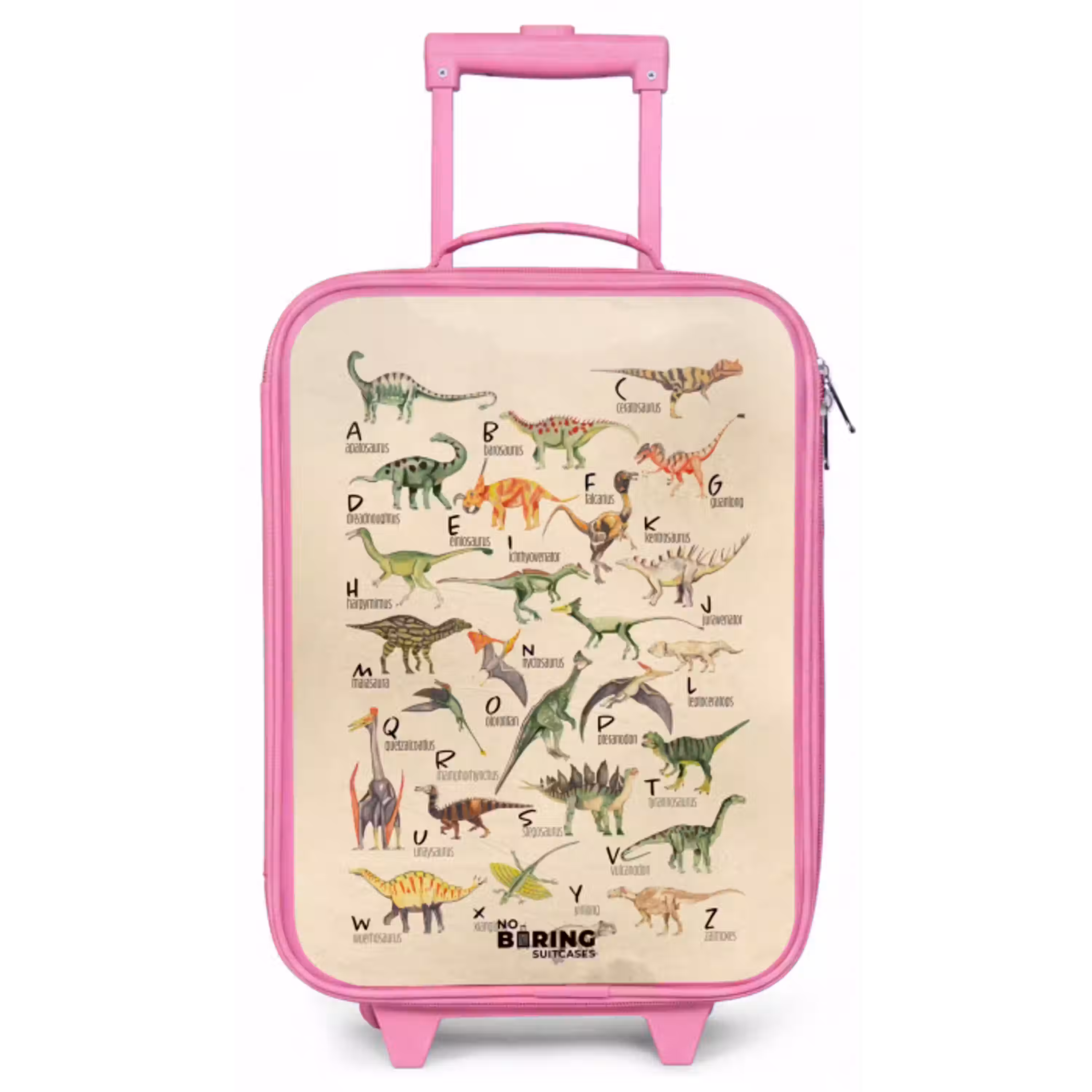 Dino alfabet Kinderkoffer - Roze klein -zz3dotto