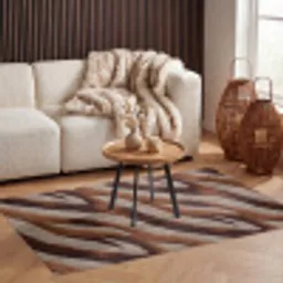Zebra - Patroon - Bruin Vloerkleed Rechthoek klein 1091 -atmosphere_sfeer2_global