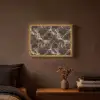 Bruin - Goud - Marmer Light Box met batterij (Wandlamp) middel 907 -sfeer4