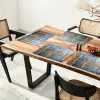 Skyline - Wolkenkrabbers - Water - Blauw Placemat vinyl groot -zzsfeer4_Kitchenyeah-website