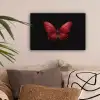 Vlinder - Rood - Minimalistisch canvas 2cm klein -sfeer1