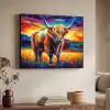 Schotse hooglander - Kunst - Koe - Dieren - Landschap Textielframe zwart klein -sfeer3