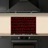 Verweven - Harten - Zwart - Rood keuken achterwand spatscherm klein 900 -sfeer1