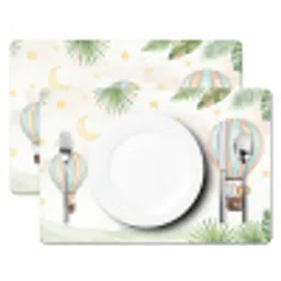 Aquarel - Luchtballonnen - Pastel Placemat vinyl groot -zzsfeer2_Kitchenyeah-website