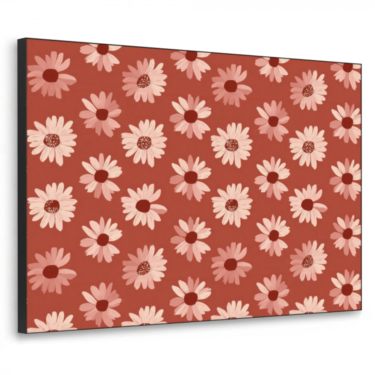 Madelief - Retro - Terracotta Textielframe zwart klein 947 -3d