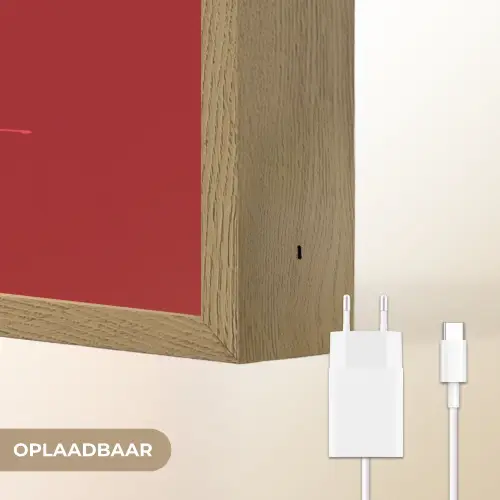 Big titties small heart - Rood - Hart Light Box met batterij (Wandlamp) middel -USP_websiteoplaadbaarNL