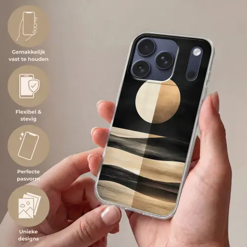 Maan - Cirkel - Goud Telefoonhoesje iPhone 17 Pro klein -sfeer3_NL