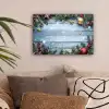 Kerstomlijsting - Sneeuw - Meerkleurig canvas 2cm klein -sfeer1