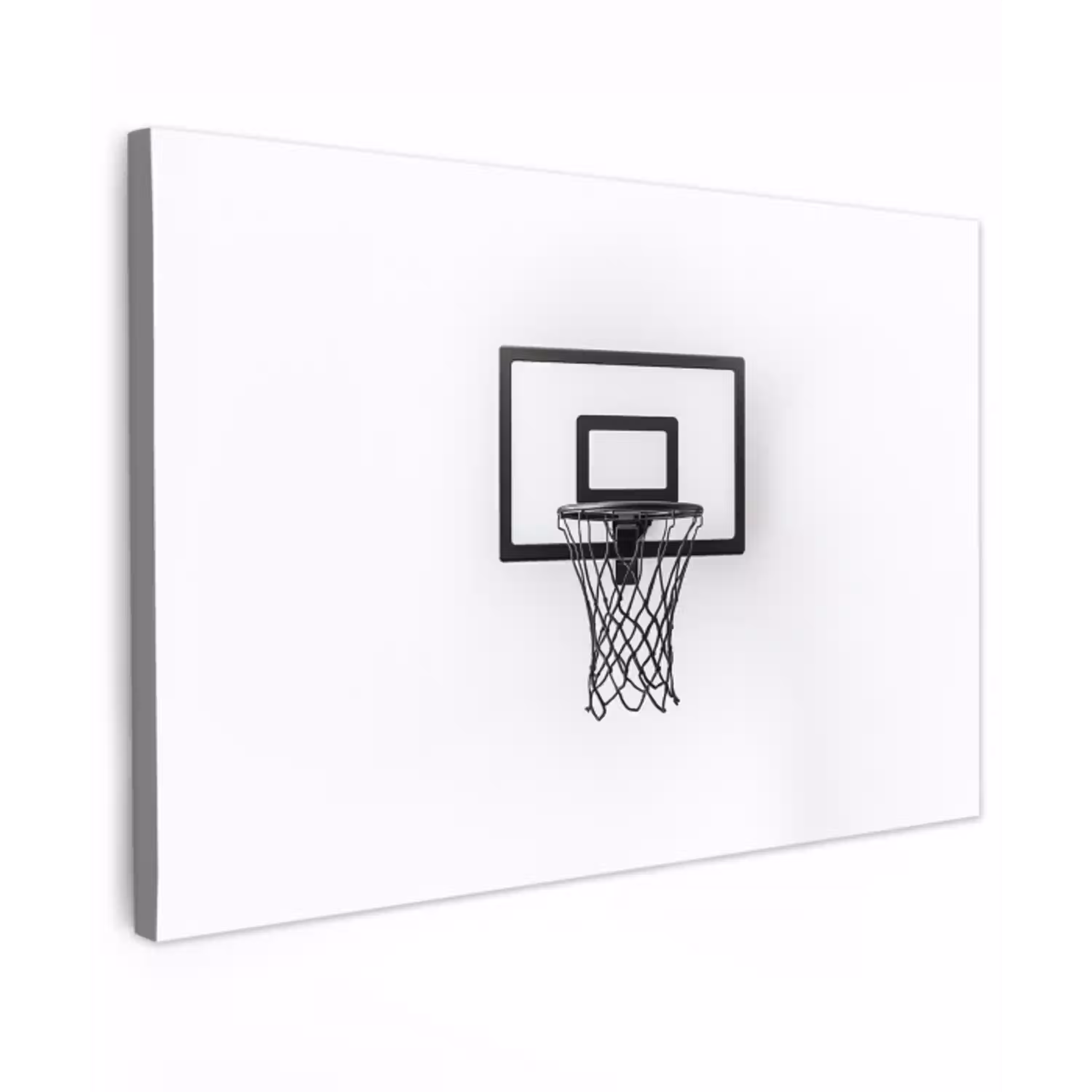 Basketbalbord - Minimalistisch - Zwart canvas 2cm klein -z3d