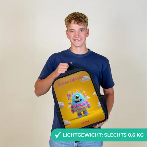 Snoep - Monster - Regenboog Rugzak - Zwart middel -sfeer7_NL