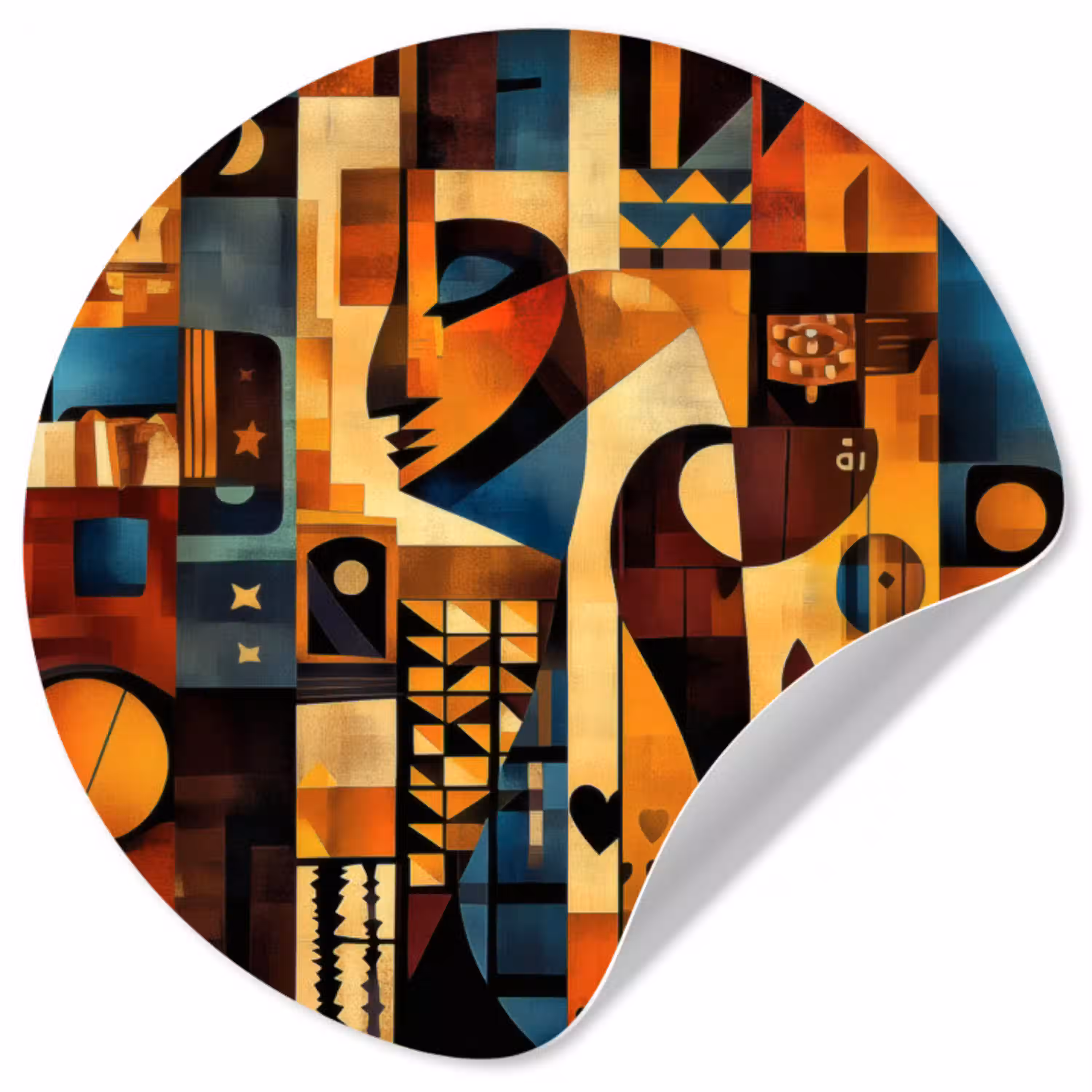 Figuren - Abstract - Symbolen Wandcirkel behangsticker klein -3d