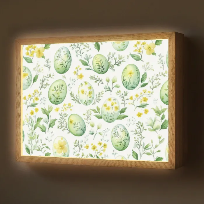 Patroon - Groen - Eieren Light Box met batterij (Wandlamp) middel -z3d_website