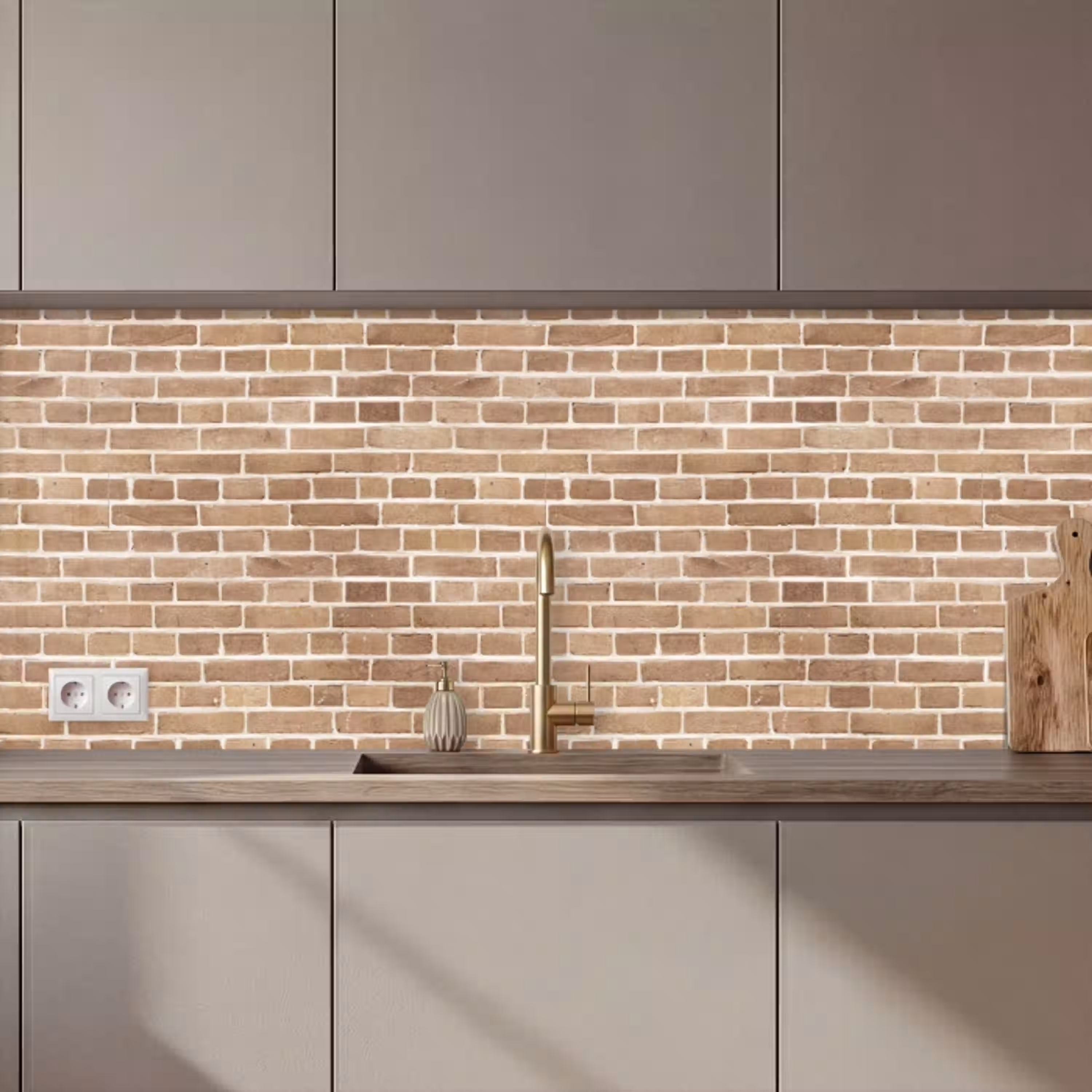Stenen - Bruin - Licht - Patroon keuken achterwand 2 middel 871 zz_3dshopping