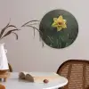 Bloem - Narcis - Gras - Geel Akoestische PET Vilt - Rond klein -sfeer3