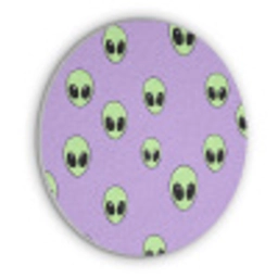 Alien - Retro - Lila Akoestische PET Vilt - Rond klein 838 -3d